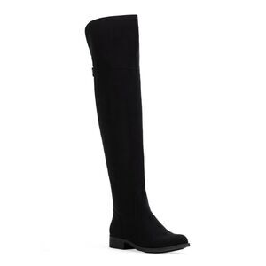 SUN STONE Womens Black 19.5 Height Gored Allicce Round Toe Block Heel Boots 7 M